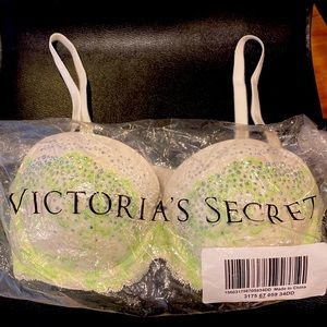 34D Victorias Secret Dream Angels Lined Demi Bling Bra